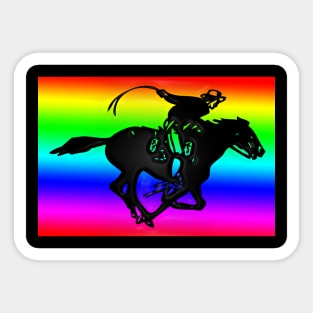 Western Era - Cowboy on Horseback 2 Sticker